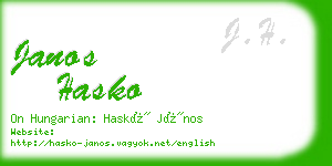 janos hasko business card